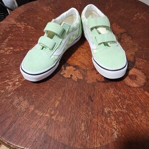 Kids Mint Green Velcro Sneakers NWOT